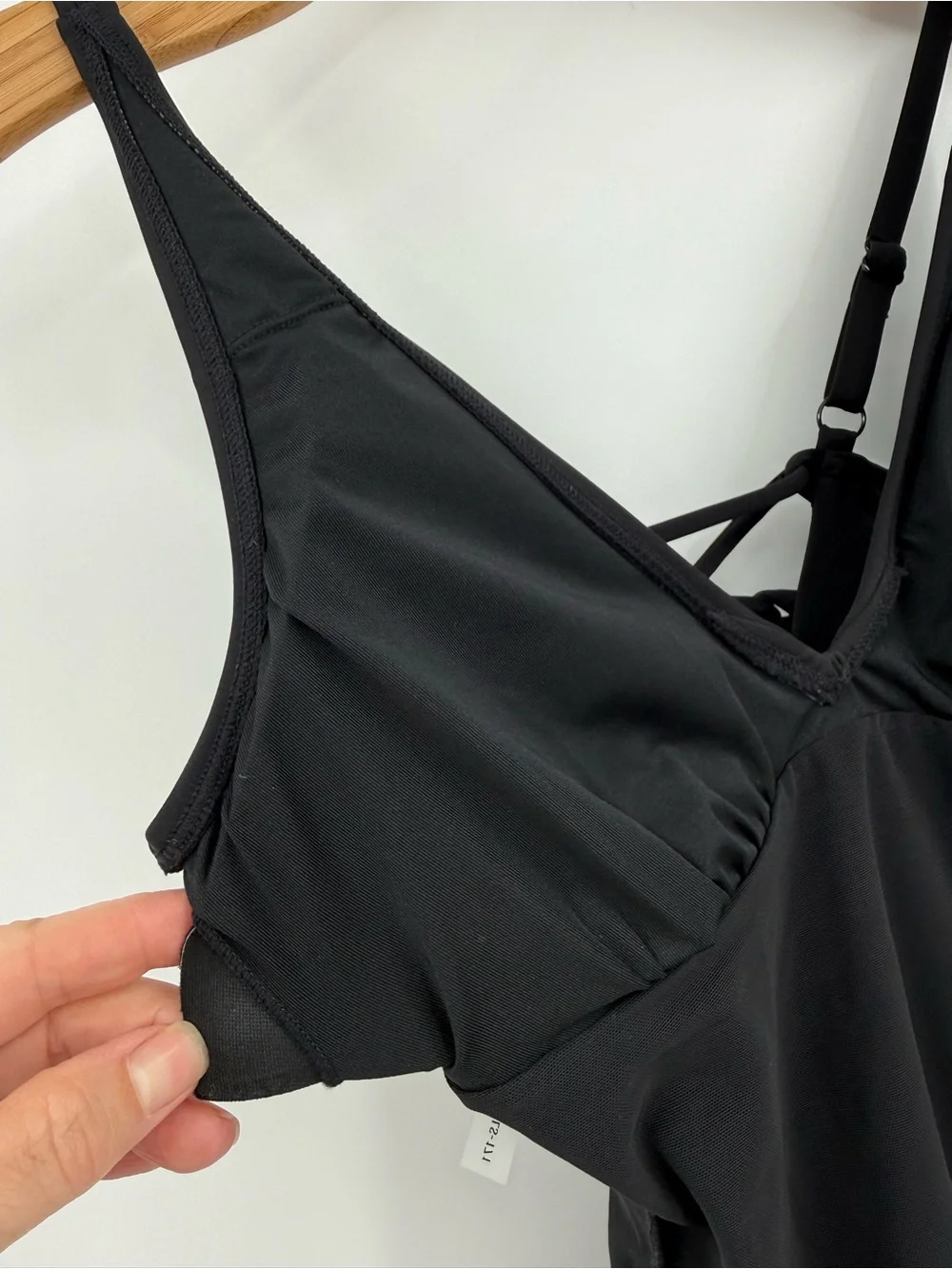 TA3 Black Plungey One Piece Swimsuit Size S Regular Long